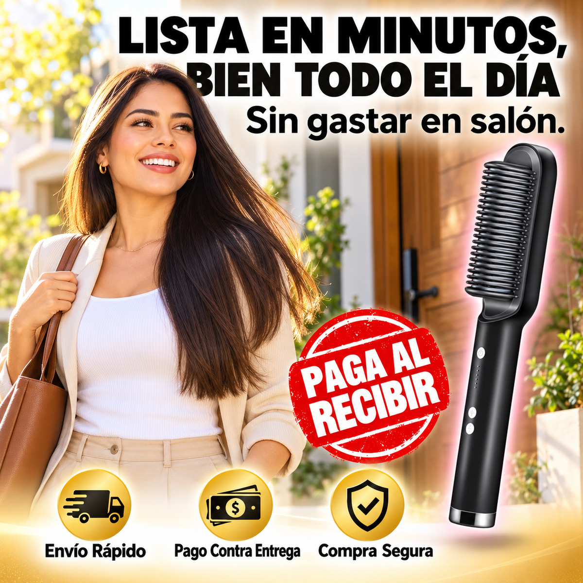 Peine Alisador Eléctrico | Cabello Ordenado en Minutos