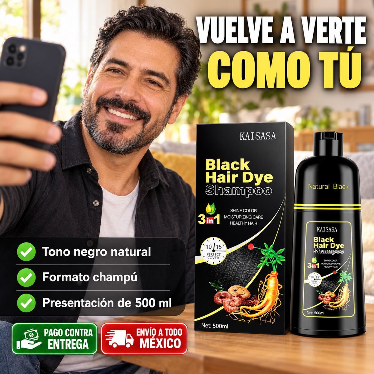Shampoo Anti-Canas | Adiós Canas en 15 Minutos