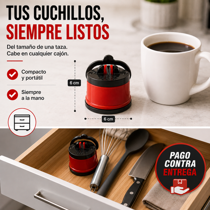 Afilador de Cuchillos con Succión | Filo Perfecto en Segundos