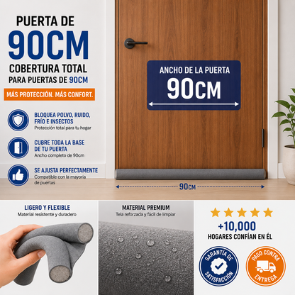 3x1 Guardapolvo para Puerta 90 cm | Adiós al Polvo, Frío y Ruido