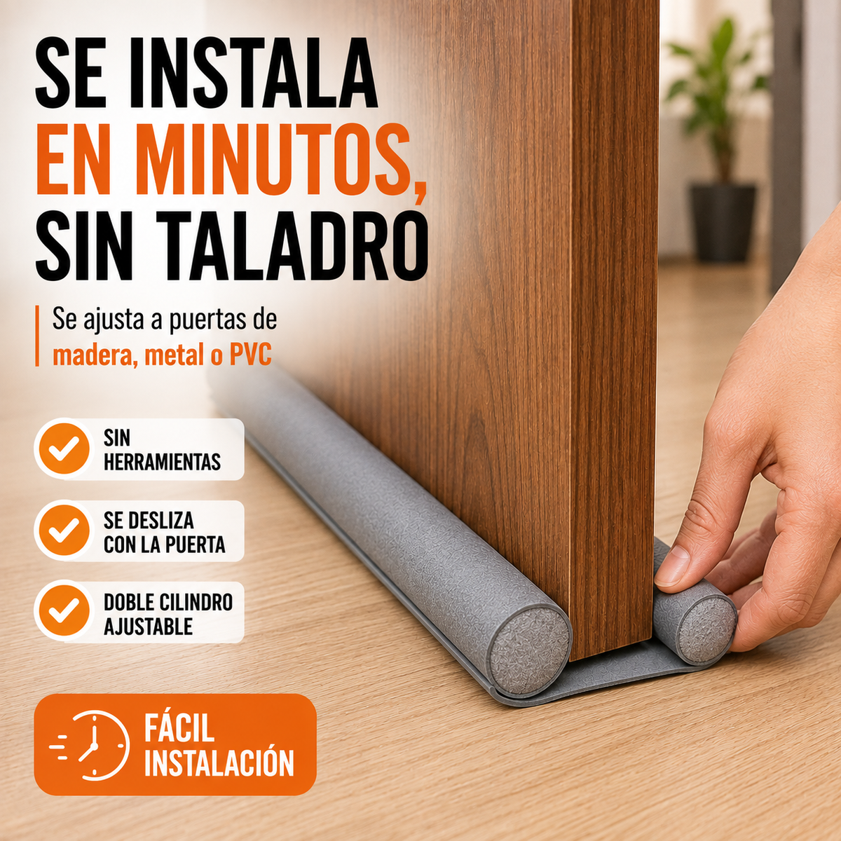 3x1 Guardapolvo para Puerta 90 cm | Adiós al Polvo, Frío y Ruido