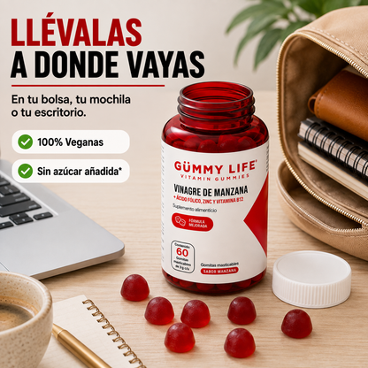 Gummy Life Vinagre de Manzana | Todo el Beneficio, Cero Sabor Fuerte