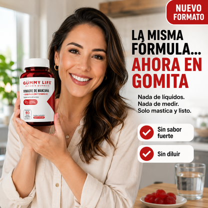 Gummy Life Vinagre de Manzana | Todo el Beneficio, Cero Sabor Fuerte