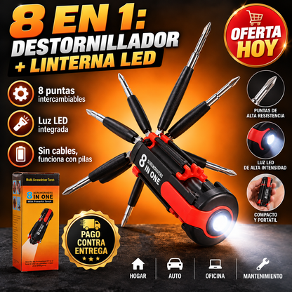 Destornillador 8 en 1 | Repara Todo Sin Buscar Herramientas