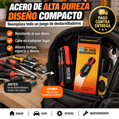 Destornillador 8 en 1 | Repara Todo Sin Buscar Herramientas