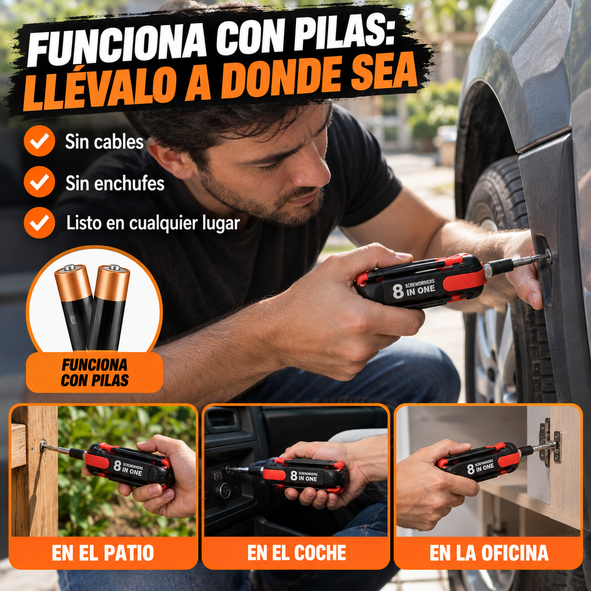 Destornillador 8 en 1 | Repara Todo Sin Buscar Herramientas