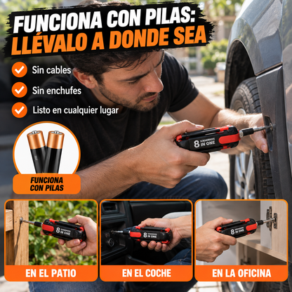 Destornillador 8 en 1 | Repara Todo Sin Buscar Herramientas