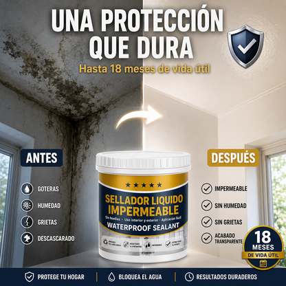 Sellador Líquido Impermeable | Adiós Fugas, Goteras, Humedad