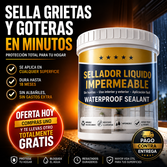 Sellador Líquido Impermeable | Adiós Fugas, Goteras, Humedad