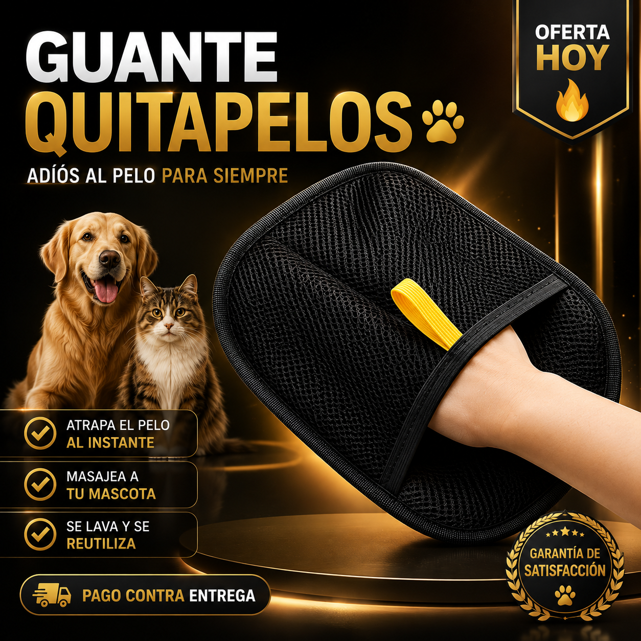 Guante Quitapelos | Adiós al Pelo de Mascota en Segundos
