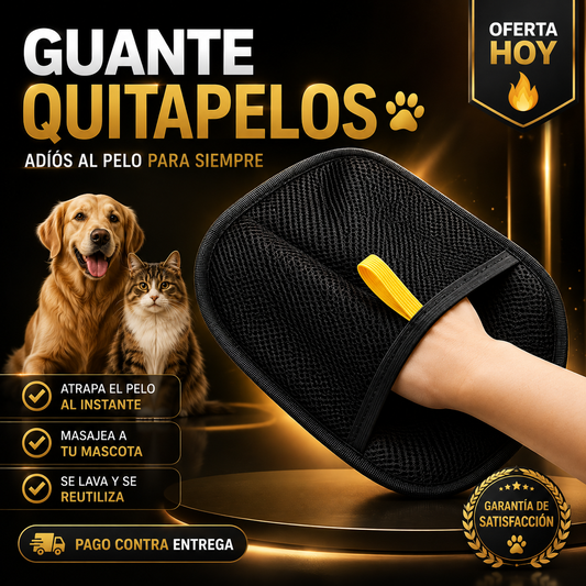 Guante Quitapelos | Adiós al Pelo de Mascota en Segundos