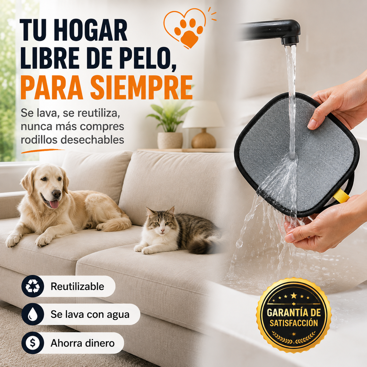 Guante Quitapelos | Adiós al Pelo de Mascota en Segundos