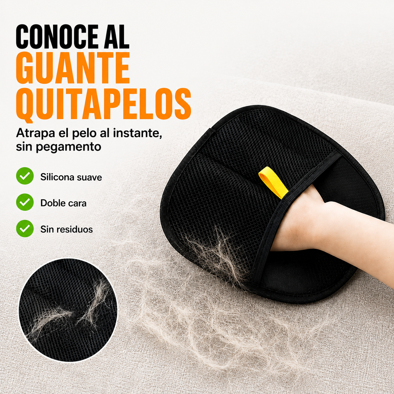 Guante Quitapelos | Adiós al Pelo de Mascota en Segundos