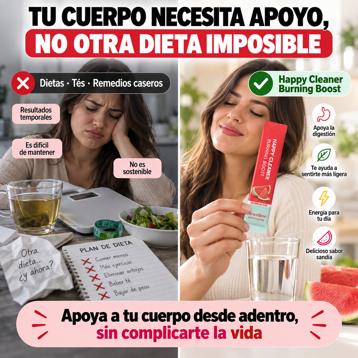 Happy Cleaner Burning Boost | Digestión Ligera, Metabolismo Activo