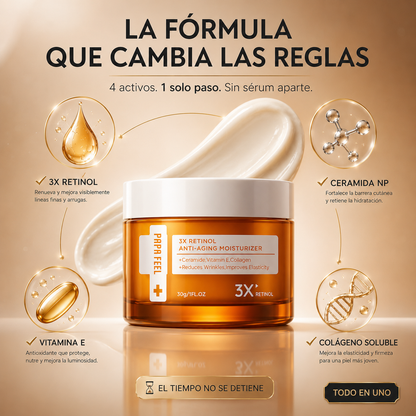 PAPA FEEL 3X Retinol | Piel Más Tersa y Renovada Mientras Duermes
