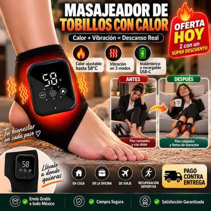Masajeador de Tobillos con Calor | Relajación Instantánea para Pies Agotados
