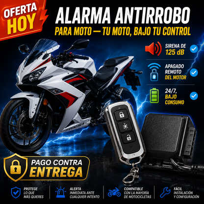 Alarma Antirrobo para Moto | Sonido, Encendido/Apagado A Distancia