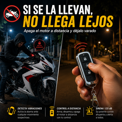 Alarma Antirrobo para Moto | Sonido, Encendido/Apagado A Distancia