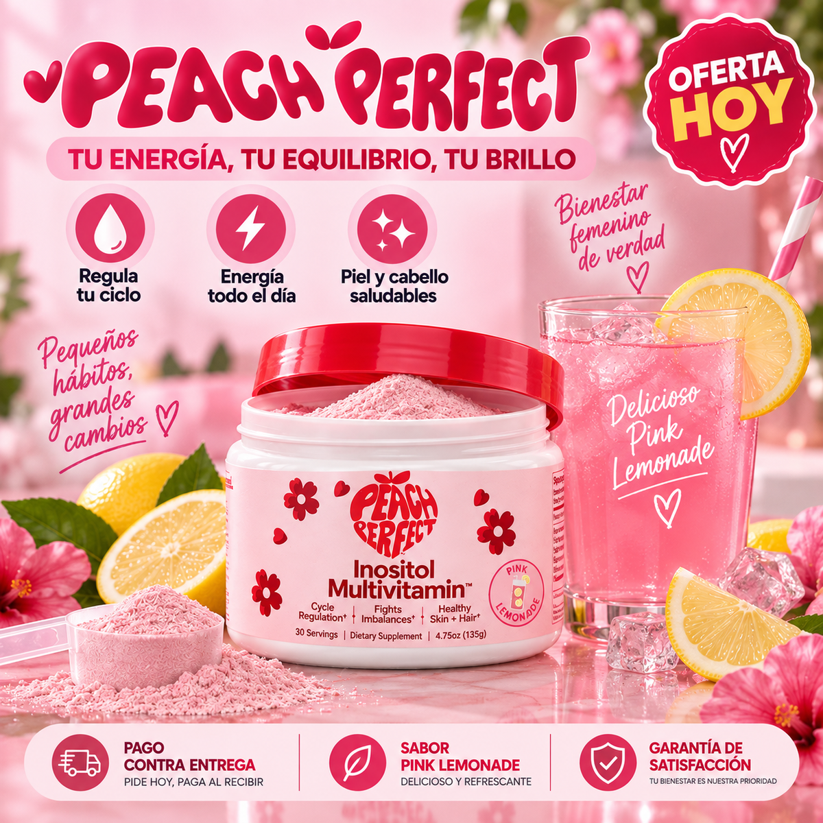 Peach Perfect Inositol | Equilibrio Femenino en Cada Vaso