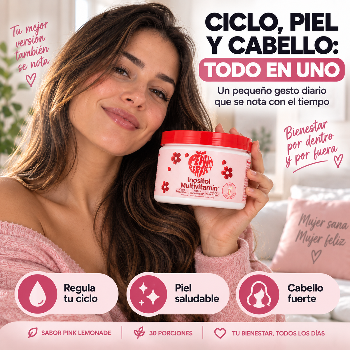 Peach Perfect Inositol | Equilibrio Femenino en Cada Vaso