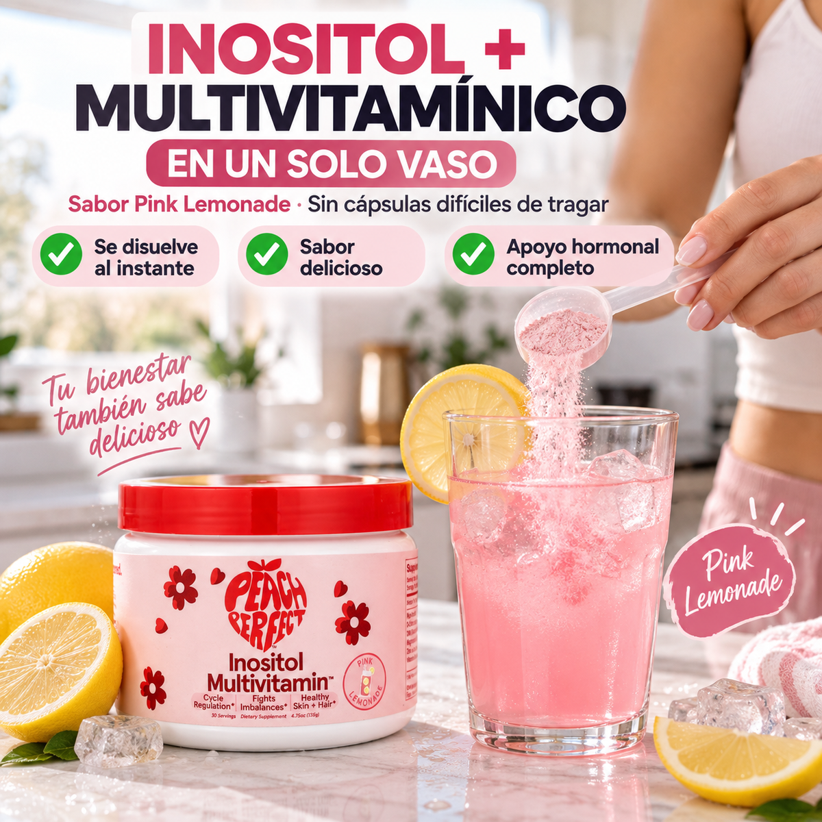 Peach Perfect Inositol | Equilibrio Femenino en Cada Vaso