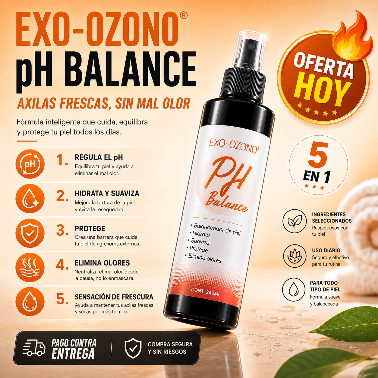 EXO-OZONO® pH Balance | Axilas Frescas y Sin Mal Olor Todo el Día