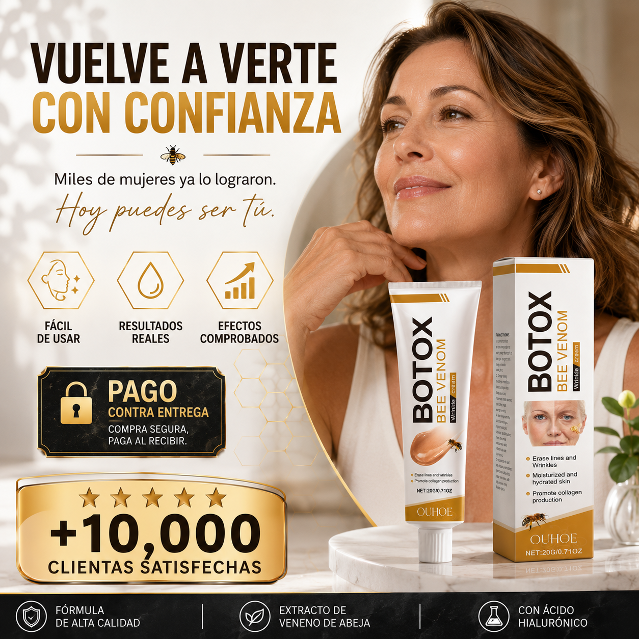 Crema Lifting Veneno de Abeja | Efecto Botox Sin Agujas