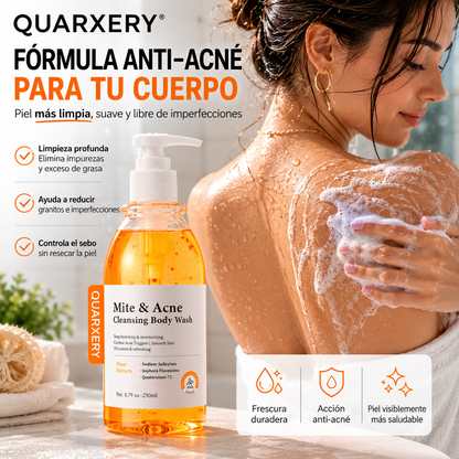 Quarxery Gel Anti Acné Corporal | Piel Limpia y Sin Granitos Desde la Primera Semana