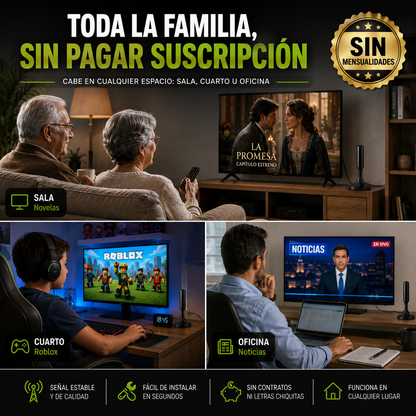 Antena Digital HD para TV Plus | Canales Abiertos en HD Sin Mensualidades