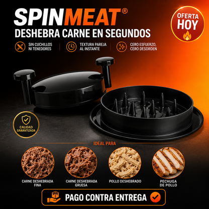 SpinMeat® | Deshebra Carne en Segundos, Sin Esfuerzo