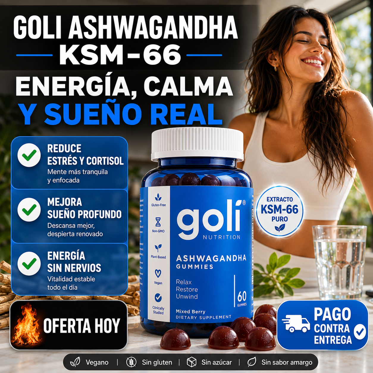 Goli Ashwagandha | Adiós al Estrés, Ansiedad, Insomnio