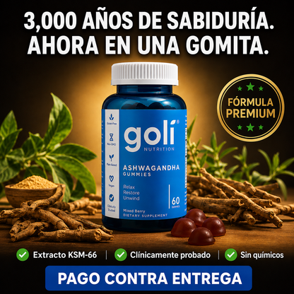 Goli Ashwagandha | Adiós al Estrés, Ansiedad, Insomnio