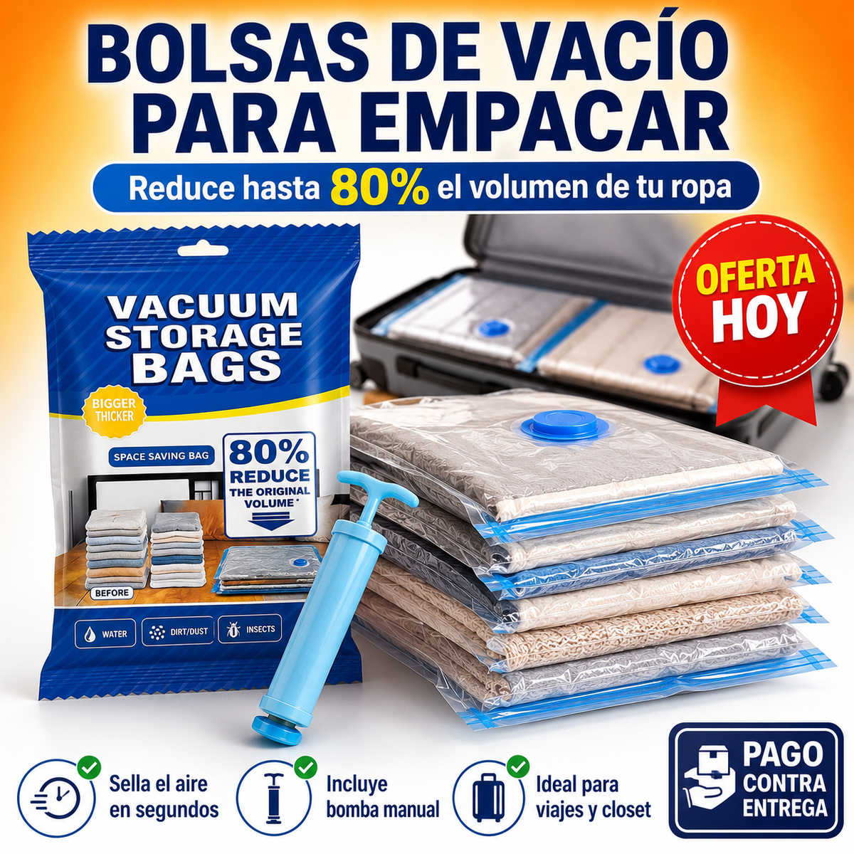 Bolsas al Vacío | Hasta 3 Veces Más Espacio