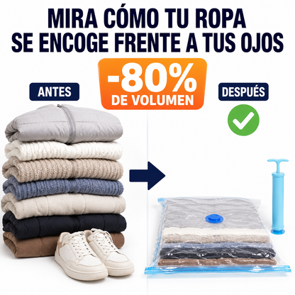 Bolsas al Vacío | Hasta 3 Veces Más Espacio