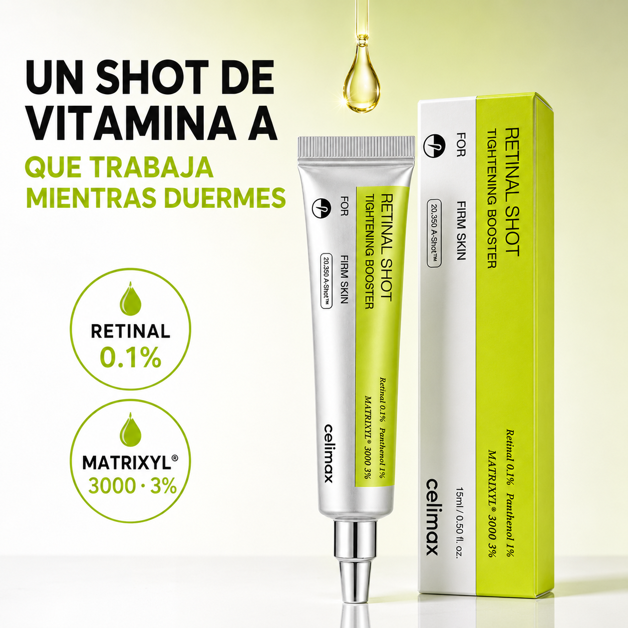 Celimax Retinal Shot | Piel Firme y Tersa Mientras Duermes