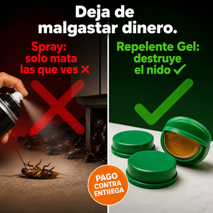 Repelente Gel para Cucarachas | Elimínalas Para Siempre, Sin Químicos Peligrosos