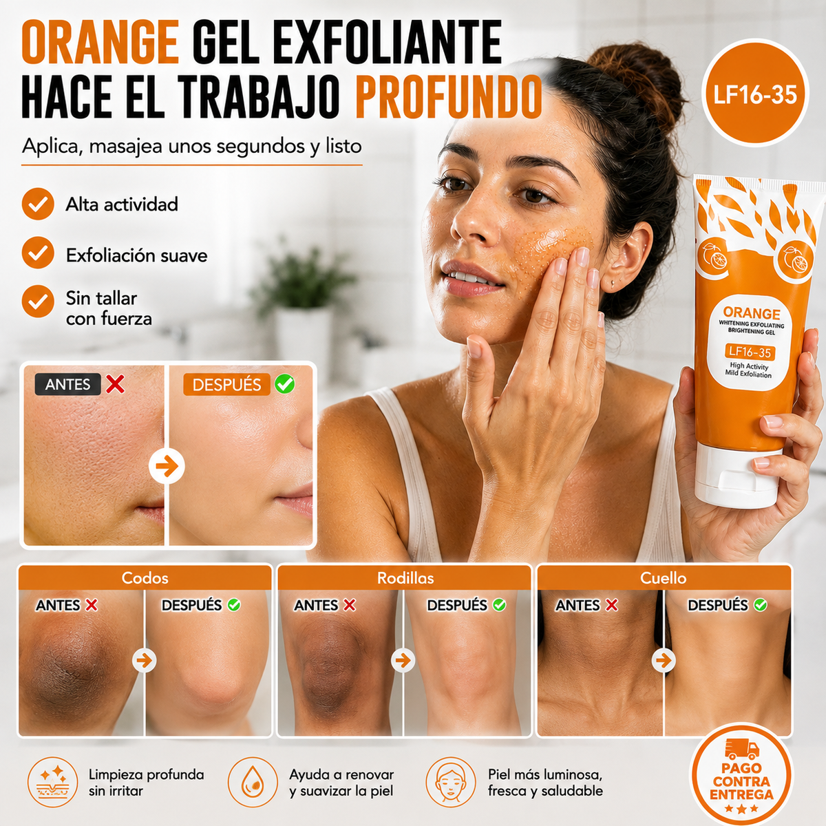 Gel Exfoliante de Naranja | Piel Más Suave y Luminosa Desde el Primer Uso