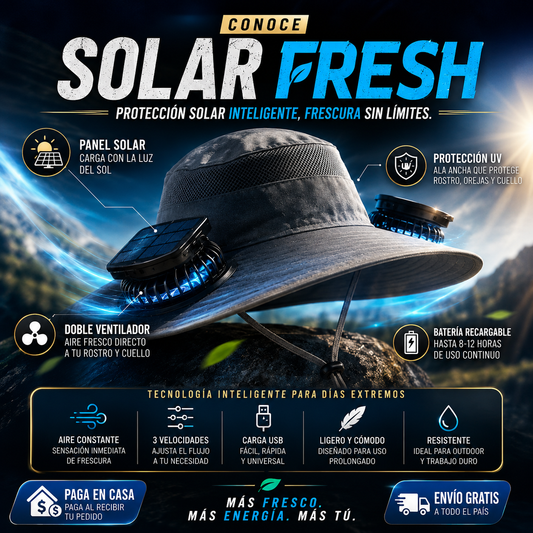 SolarFresh - Sombrero Ventilador