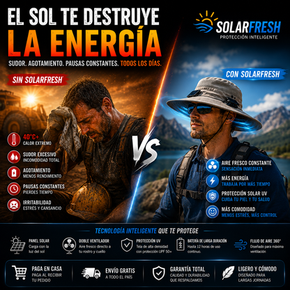 SolarFresh - Sombrero Ventilador