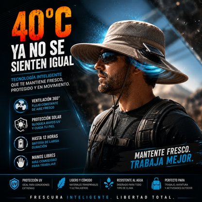 SolarFresh - Sombrero Ventilador