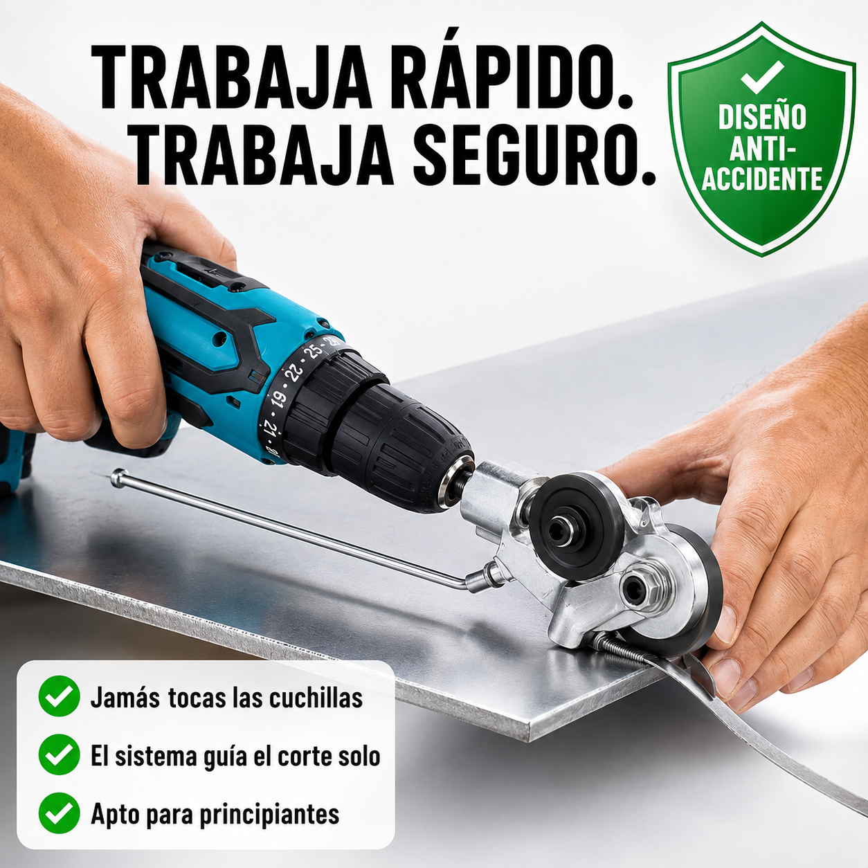 MetalForce | Convierte Tu Taladro en una Cizalla Profesional