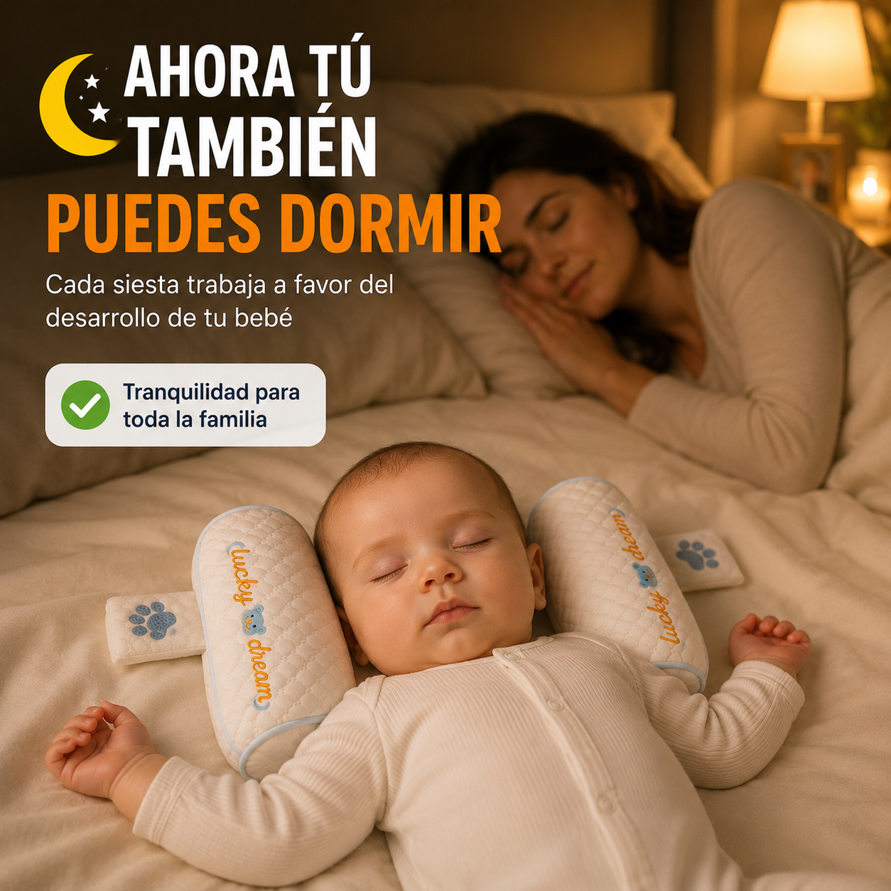 Almohada Moldeadora | Previene Cabeza Plana Desde el Primer Mes