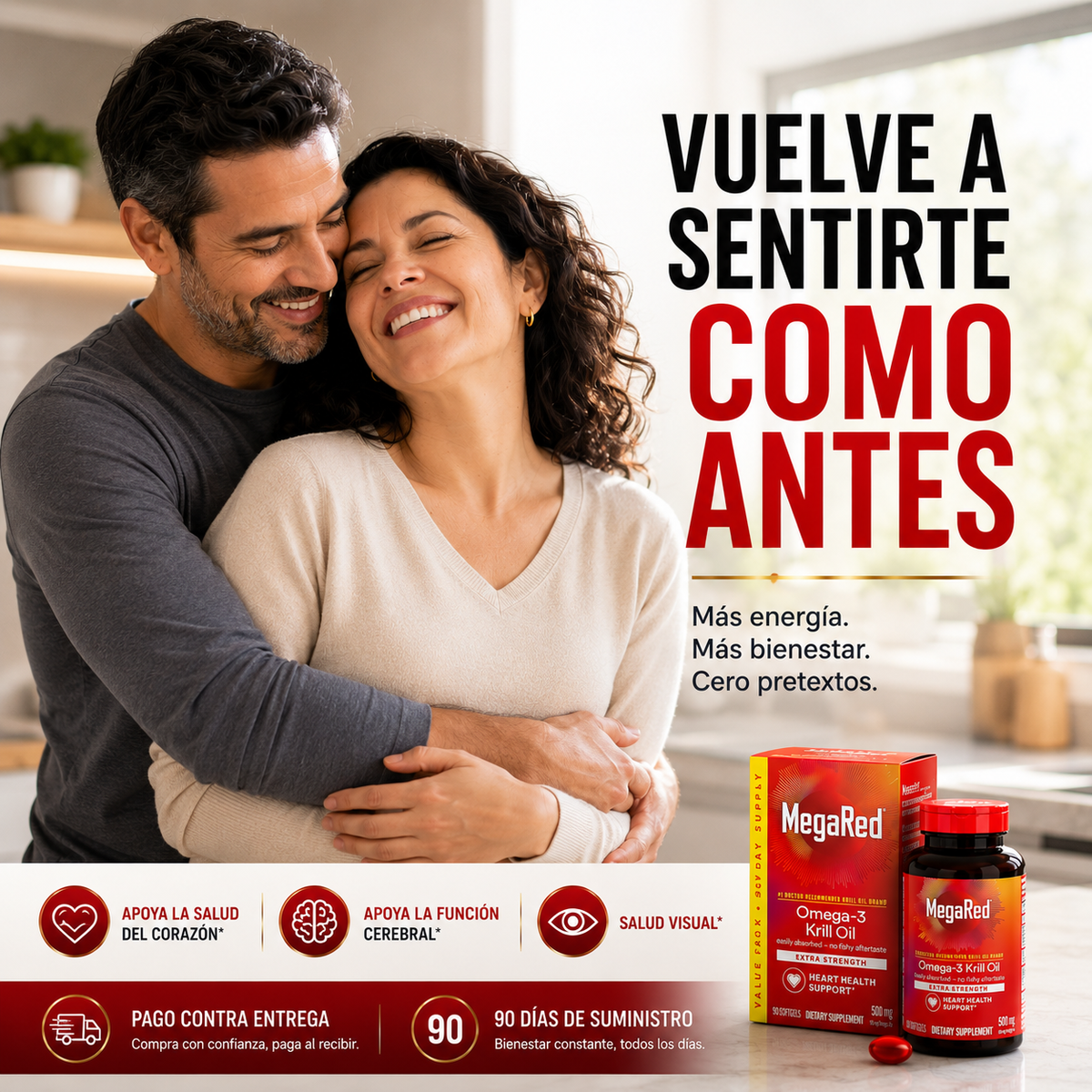 MegaRed® Omega-3 Krill Oil | Bienestar Diario Sin Sabor a Pescado