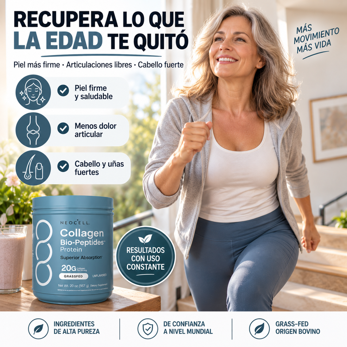 Colágeno NeoCell Bio-Peptides | Piel Firme, Articulaciones Sin Dolor