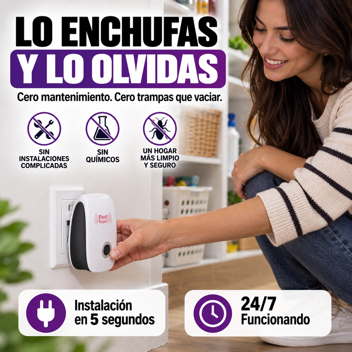 Pest Reject | Ahuyenta Plagas Sin Aerosoles Ni Químicos