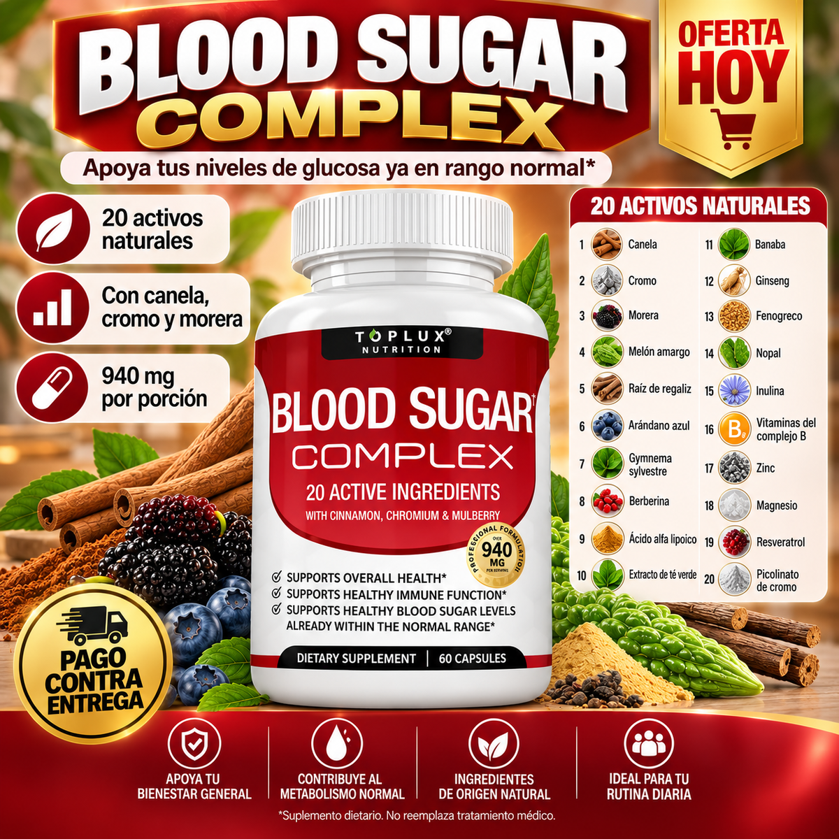 Blood Sugar Complex | Apoyo Diario a tu Metabolismo