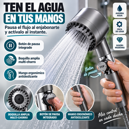 Regadera Premium Multifuncional de Mano | Control Total en Cada Ducha