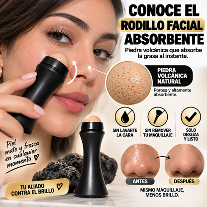 Rodillo Facial Absorbente De Grasa — Matifica Tu Piel Al Instante