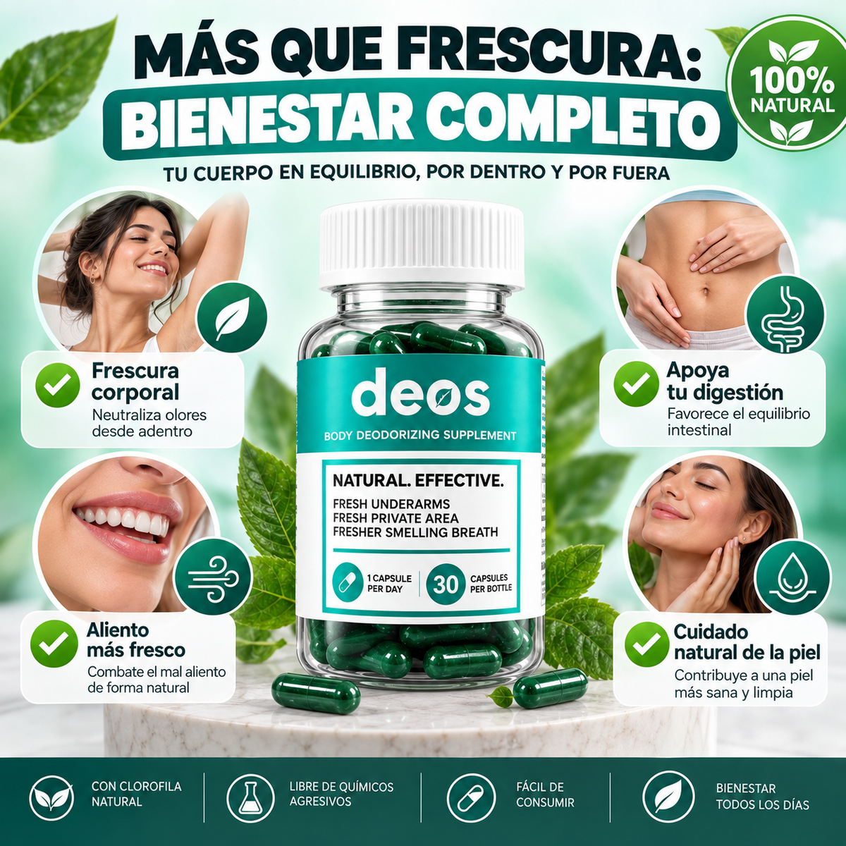 DEOS Clorofila | Frescura Desde Adentro, Todo el Día