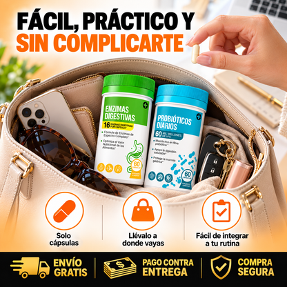 Kit Digestivo Enzimas + Probióticos | Apoyo Diario Para Tu Digestión